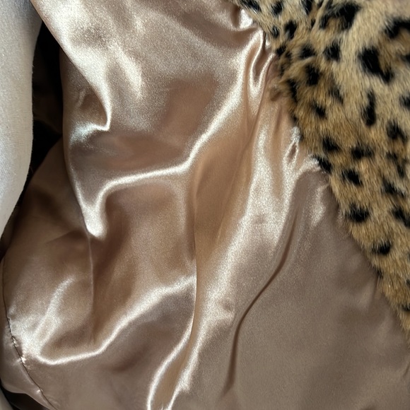 Faux fur leopard jacket by INC - Picture 3 of 10